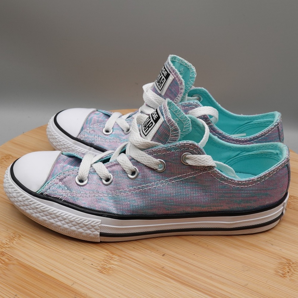 Converse Shoes‎ Youth 1.5 Low Top Purple Teal Unicorn Tail Multicolor MinFlaw